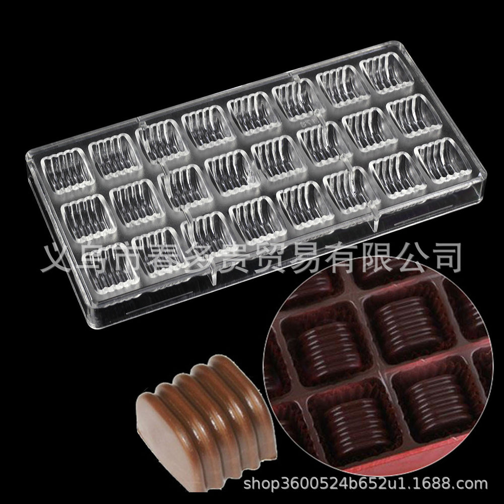 PE Chocolate Mold Square Lattice Round Love Egg Ice Chocolate Baking Tools A Variety Of Optional