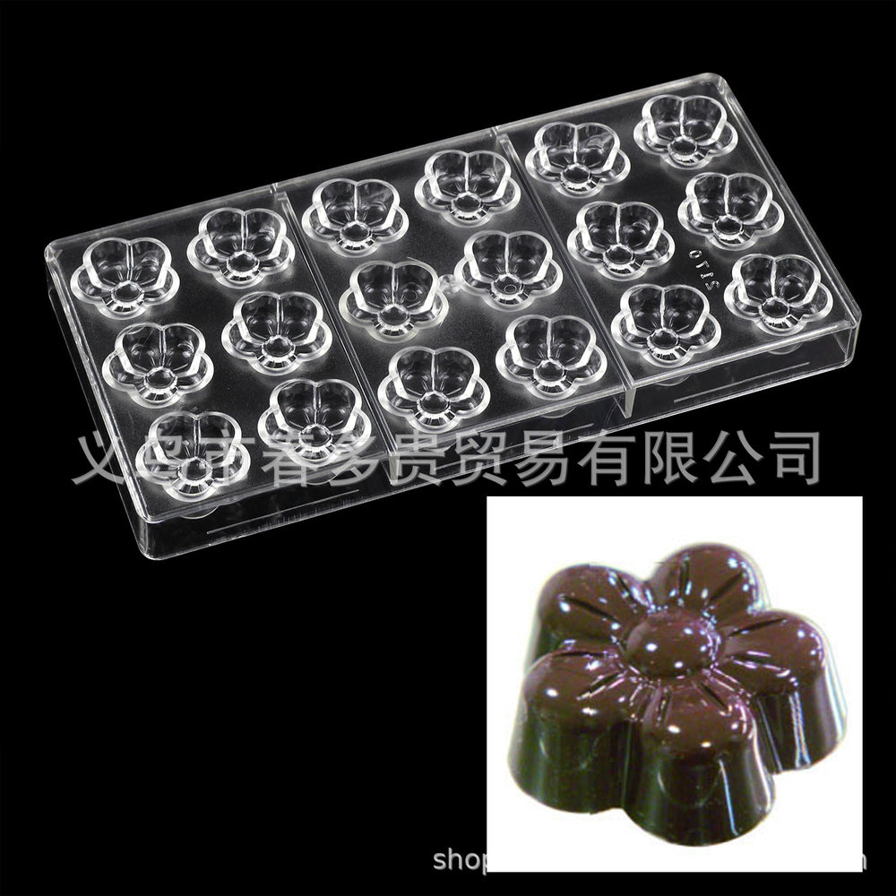 PE Chocolate Mold Square Lattice Round Love Egg Ice Chocolate Baking Tools A Variety Of Optional