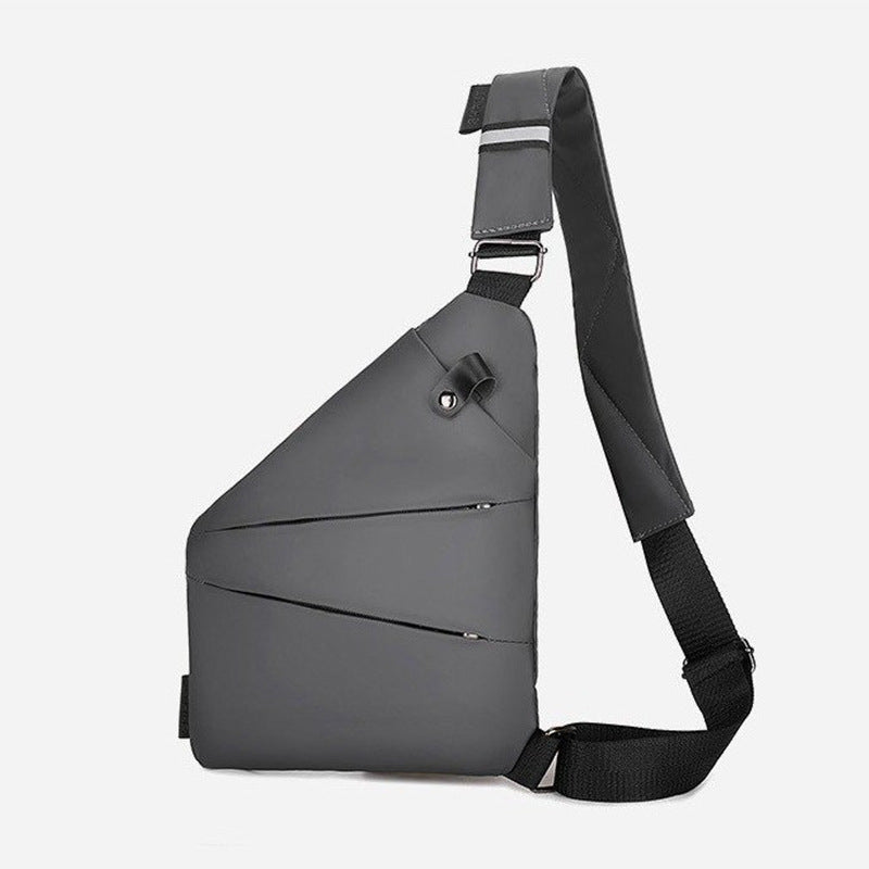 Casual Simple Men's Messenger Bag Storage Outdoor Riding Chest Bag Trend Close-fitting Anti-splashing Mobile Phone Gun Bag Wholesale