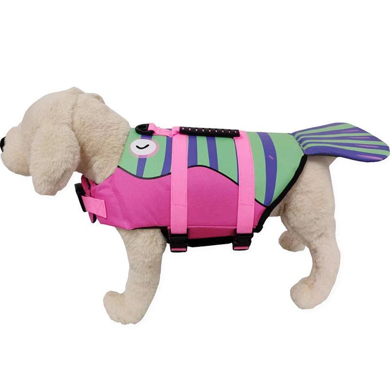 Pet Life Jacket Dog Swimsuit Outdoor Summer Cross-border Big Dog Supplies European And American Dog Life Jacket In Stock