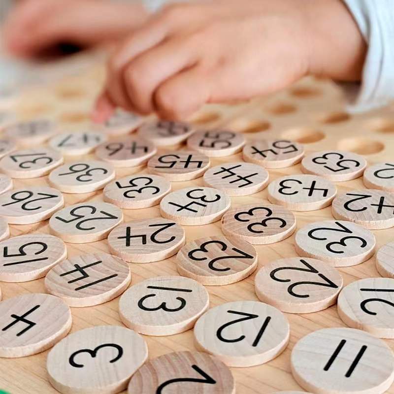 Hundreds Board Montessori Teaching Aids 1-100 Number Continuous Board Kindergarten Early Education Mathematics Addition And Subtraction Wooden Toy