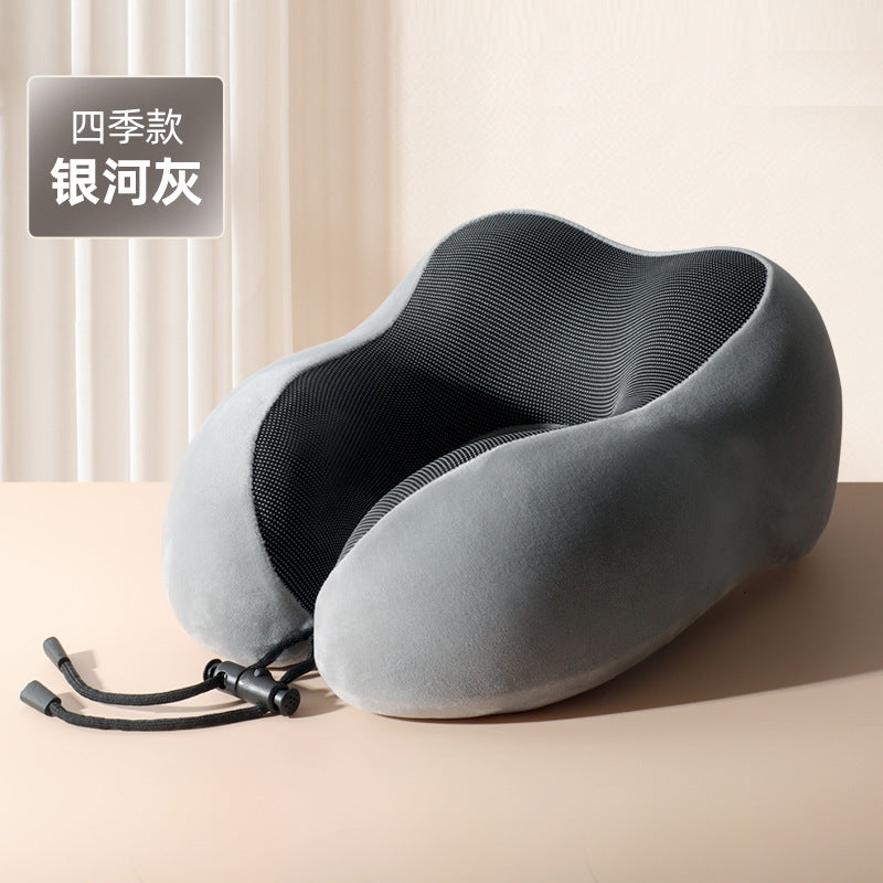 Memory Foam U-shaped Neck Pillow U-shaped Pillow Headrest Train Airplane Travel Office Sleeping Portable Neck Pillow Pillow