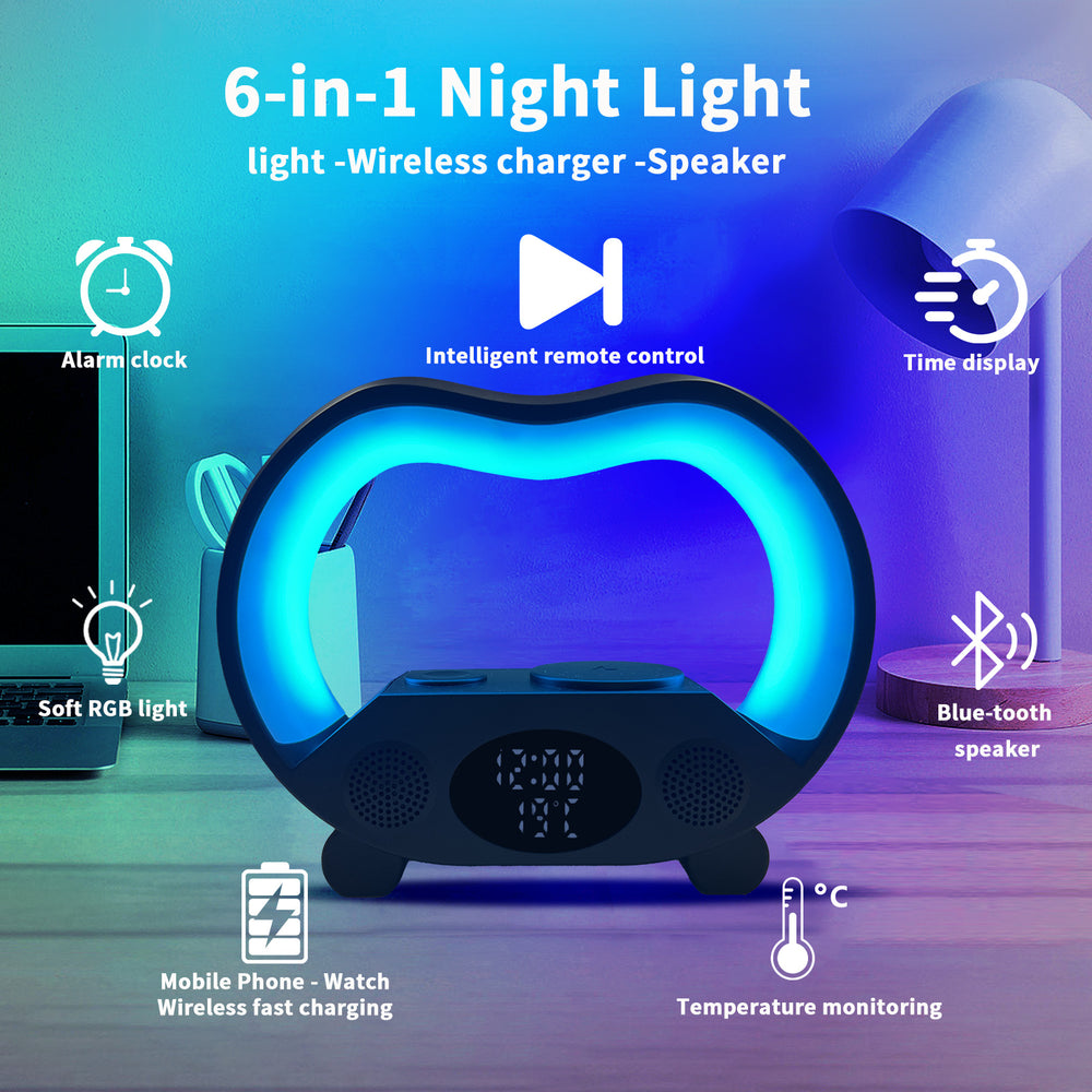 New Private Model Six-in-onerSmart Remote Control Bluetooth Headlamp Multi-function Wireless Charger