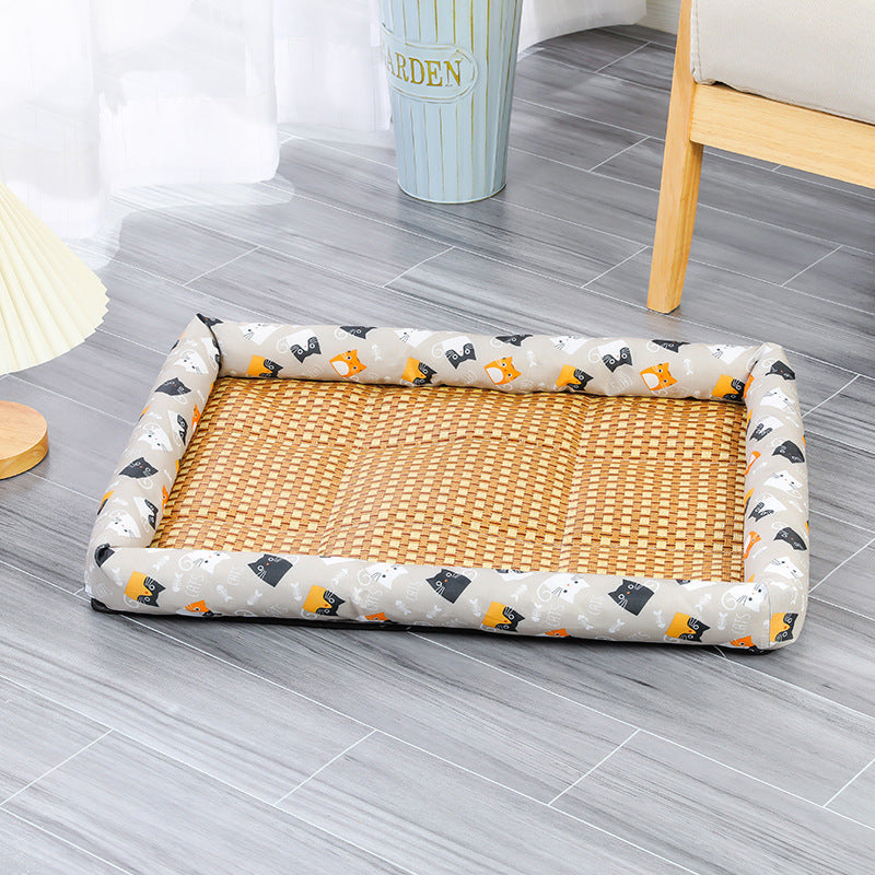 Factory Direct Pet Summer Sleeping Mat Cat Nest Dog Nest Pet Ice Mat Pet Sleeping Mat Pet Bed One-piece Delivery