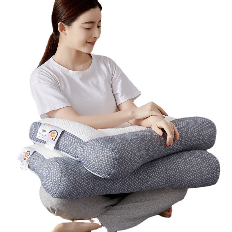 Japanese-style Cervical Repairing Pillow To Help Sleep Partition Comfortable Traction Pillow Core Gift Pillow Household Knitted Pillow Core