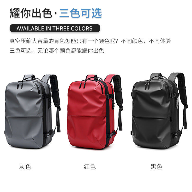 Customized New Men's Shoulder Bag Large Capacity Vacuum Compression Multifunctional Computer Backpack Men's Bag