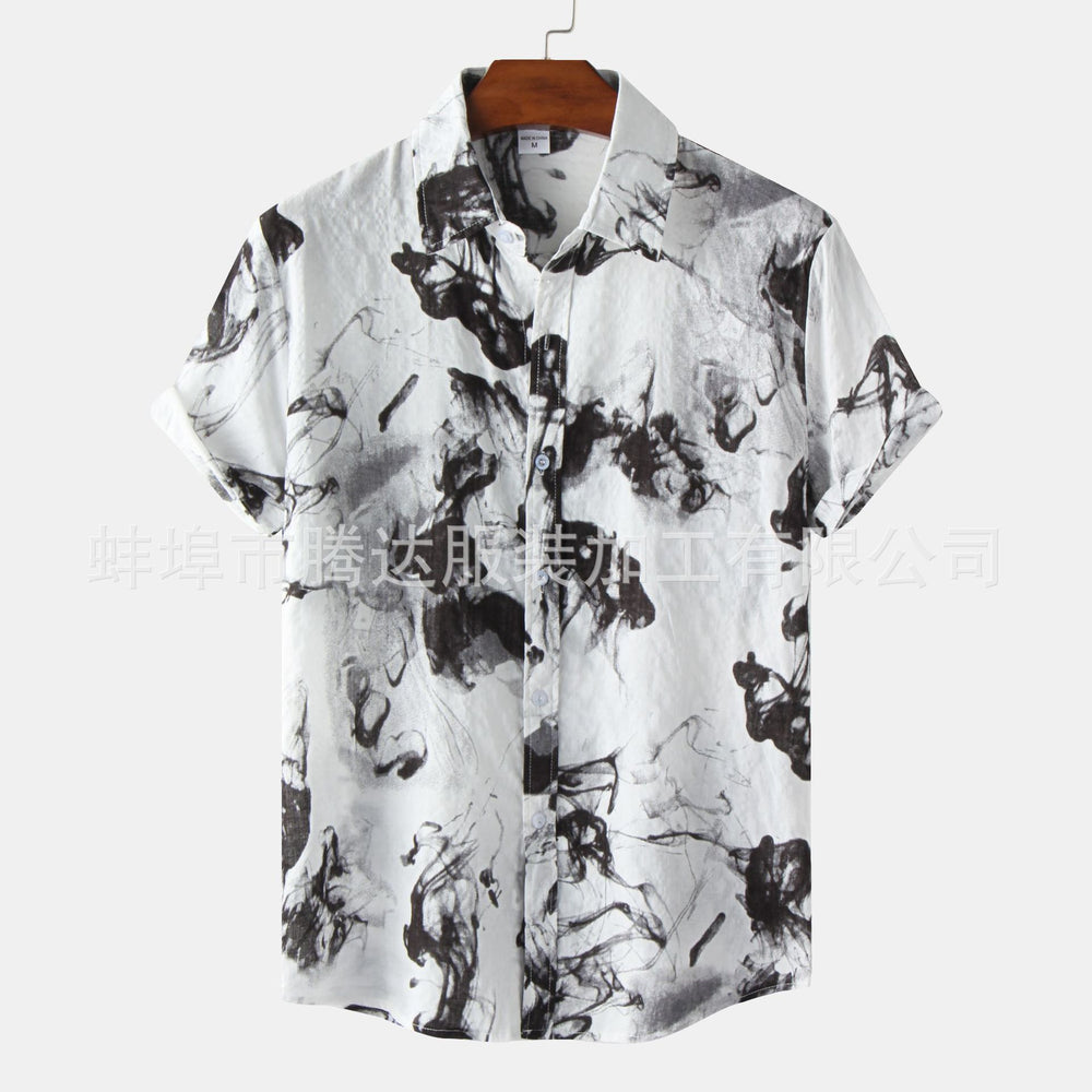 Fashion Trend Casual Printed Men's Casual Shirt