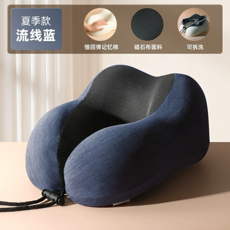 Memory Foam U-shaped Neck Pillow U-shaped Pillow Headrest Train Airplane Travel Office Sleeping Portable Neck Pillow Pillow