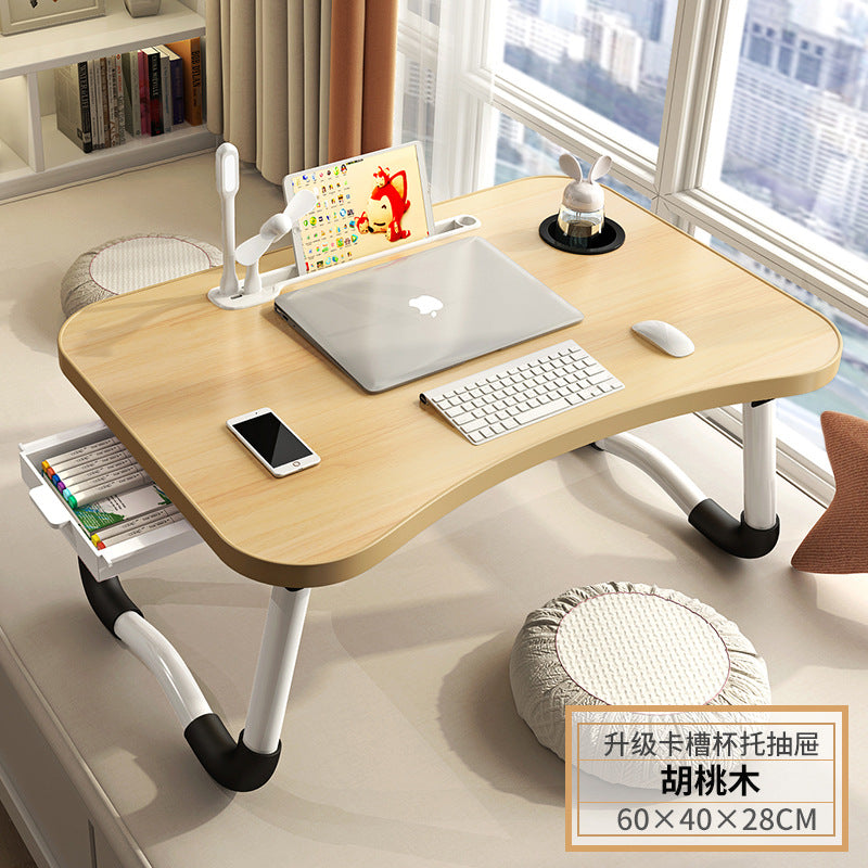 USB Bed Computer Desk Laptop Rechargeable Foldable Desk Bedroom Desk Student Dormitory Study Small Table