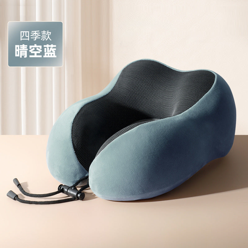 Memory Foam U-shaped Neck Pillow U-shaped Pillow Headrest Train Airplane Travel Office Sleeping Portable Neck Pillow Pillow