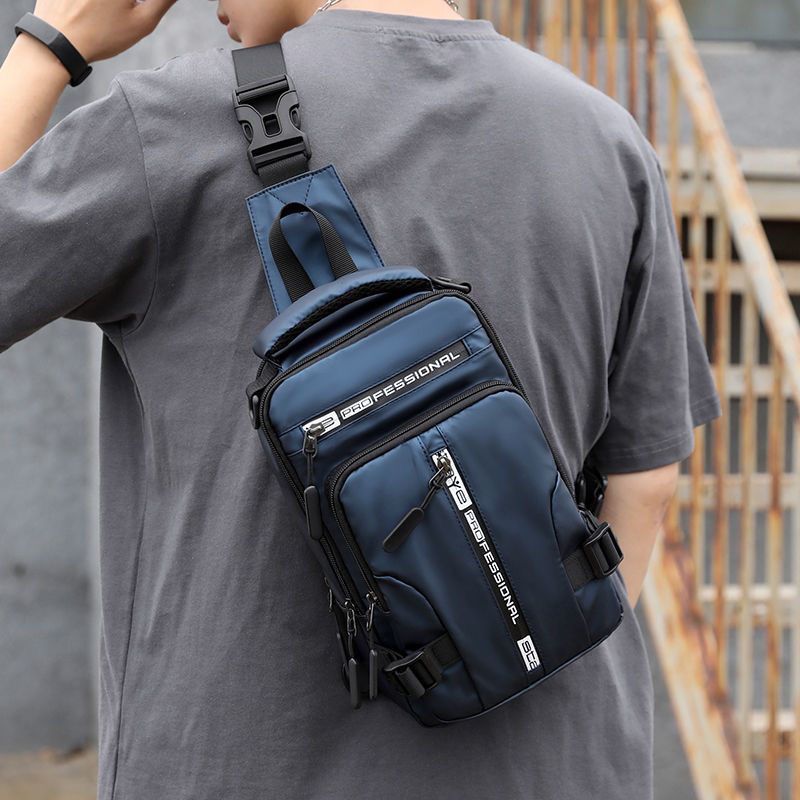 [Three Kinds Of Back Method] Multi-functional Chest Bag Men's Messenger Bag Shoulder Bag Small Backpack Shoulder Bag Chest Bag Student Bag