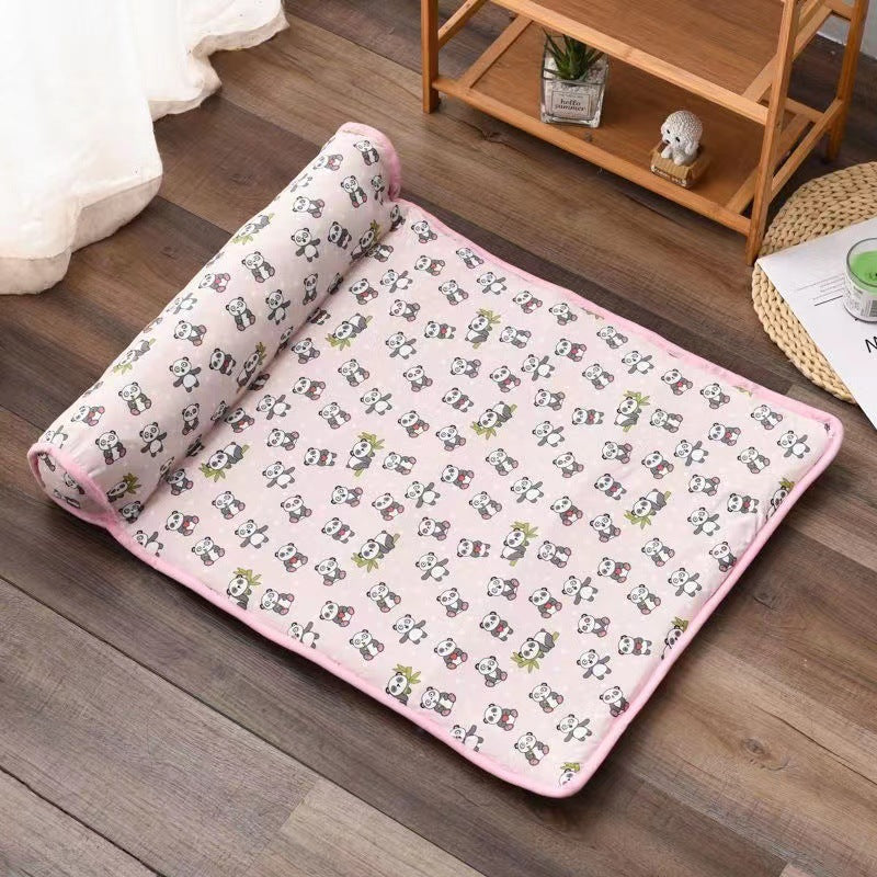 Cats And Dogs Summer Summer Summer Heat Prevention And Cooling Mat Ice Silk Mat Cross-border Pet Cool Mat Ice Nest Ice Mat