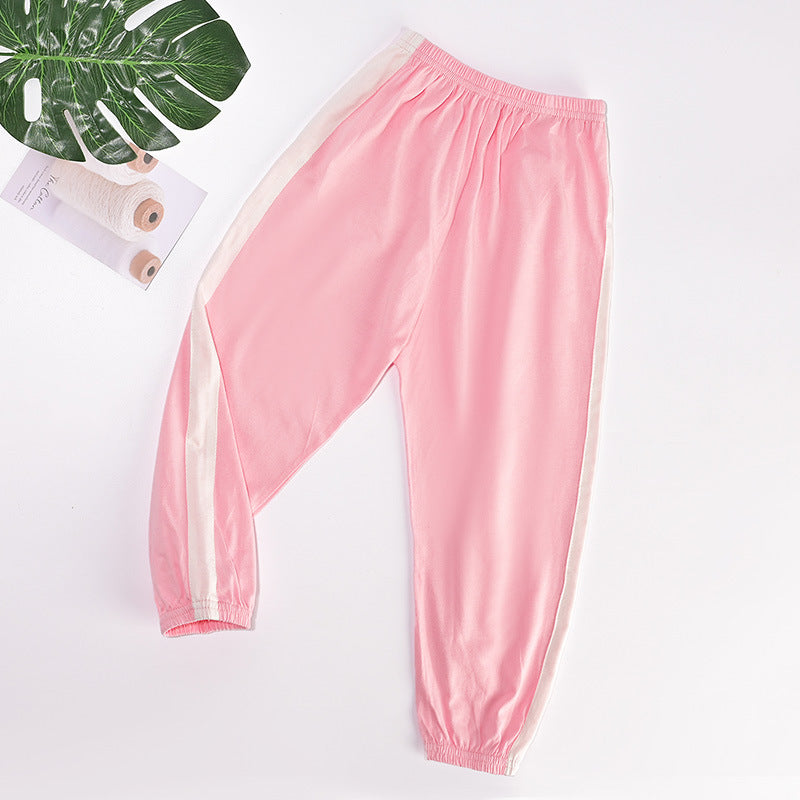 Children's Mosquito-proof Pants Pure Cotton Summer Boys' Sports Ankle-tied Pants Girls' Casual Trousers Children's Baby Bloomers