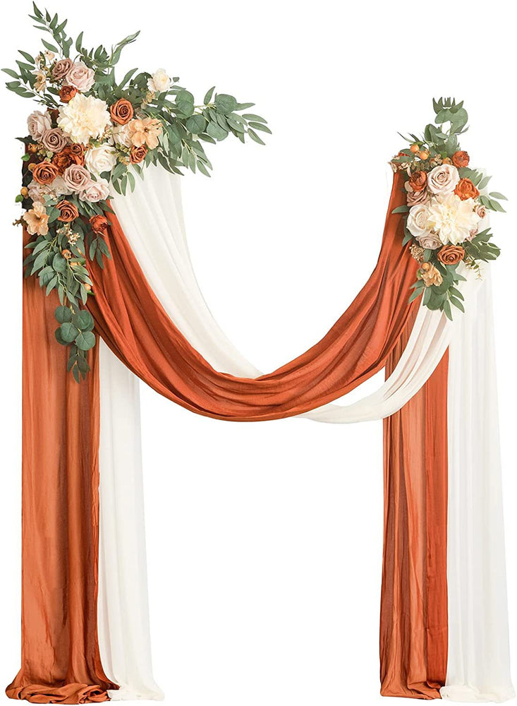 Wedding Arch Flower Four-piece Set Simulation Flower Wedding Flower Art Two Flowers Two Yarns Outdoor Decoration Scene Layout