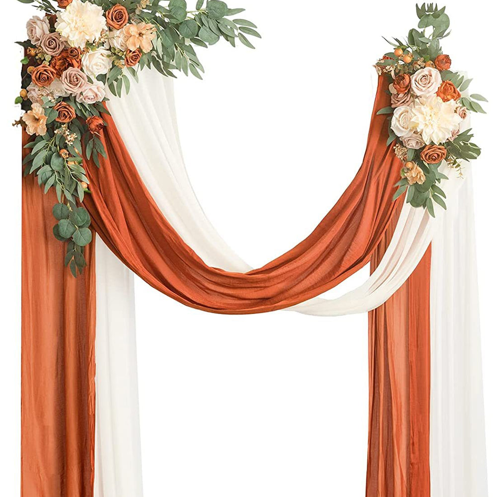 Wedding Arch Flower Four-piece Set Simulation Flower Wedding Flower Art Two Flowers Two Yarns Outdoor Decoration Scene Layout