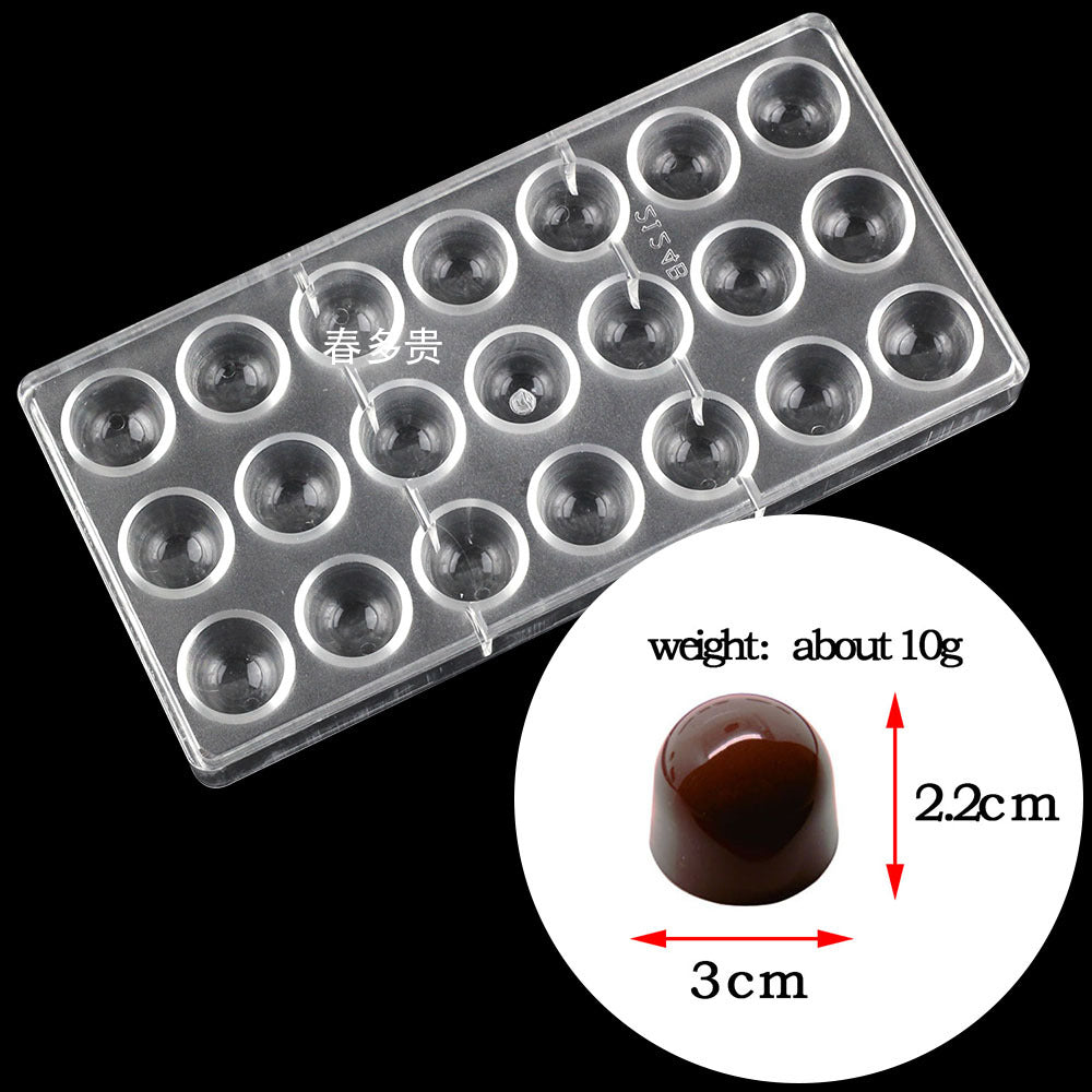 PE Chocolate Mold Square Lattice Round Love Egg Ice Chocolate Baking Tools A Variety Of Optional