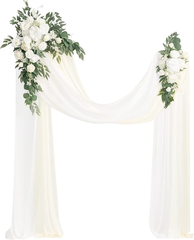 Wedding Arch Flower Four-piece Set Simulation Flower Wedding Flower Art Two Flowers Two Yarns Outdoor Decoration Scene Layout