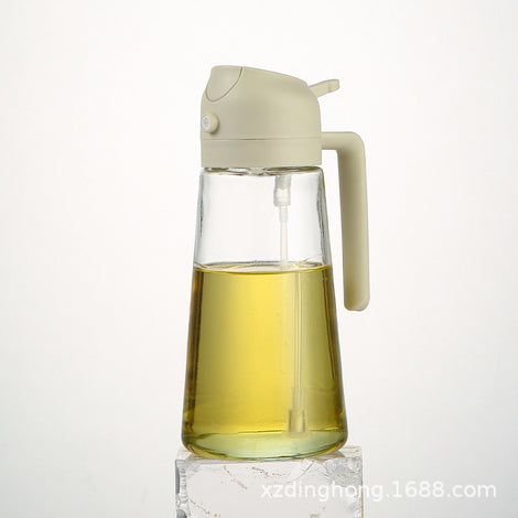 Oil Spray Pot Oil Spray Bottle Kitchen Household Creative Glass Oil Pot Dual-use 2-use Integrated Oil Bottle Cross-border Foreign Trade