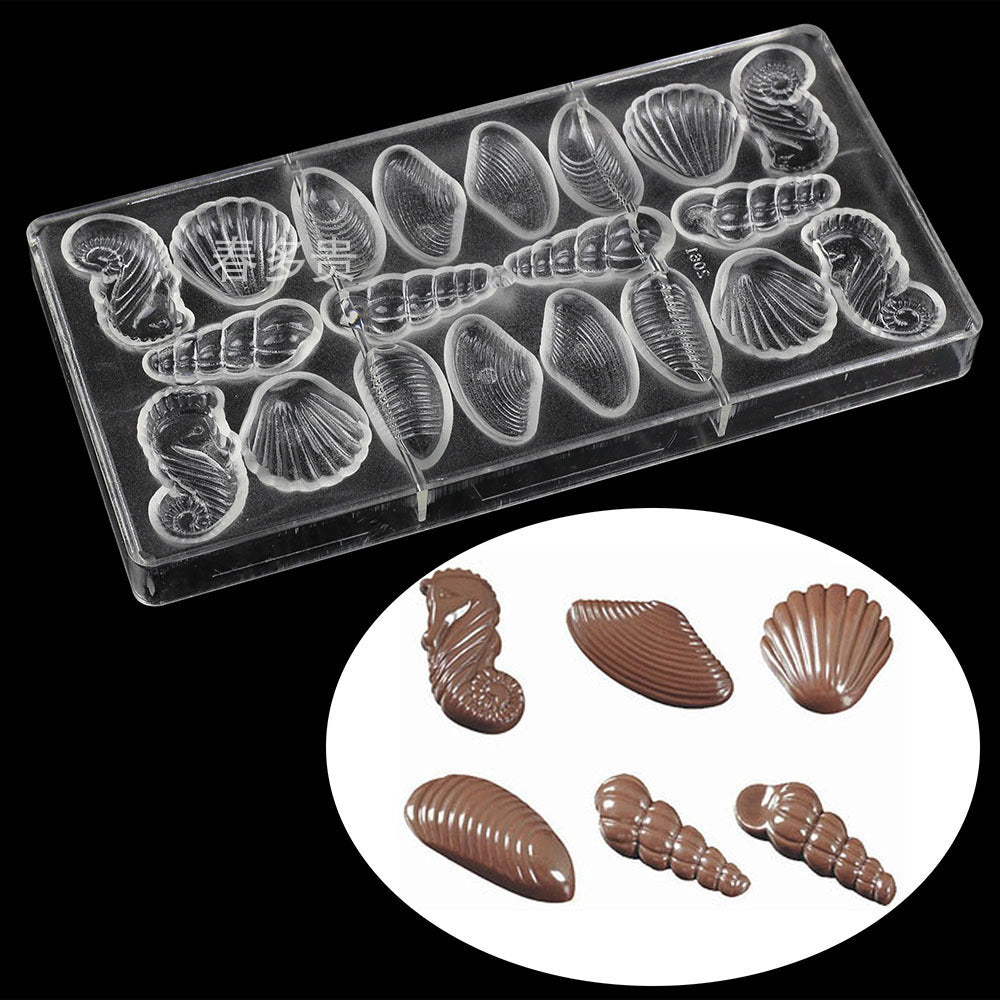 PE Chocolate Mold Square Lattice Round Love Egg Ice Chocolate Baking Tools A Variety Of Optional