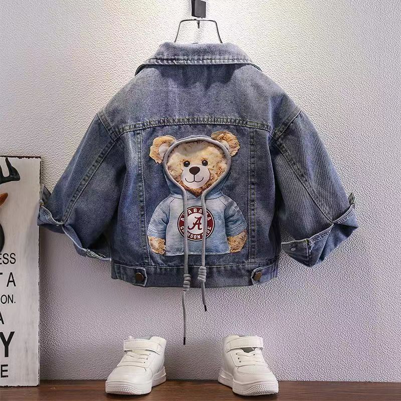 Girls' Denim Coat 2024 New Style Baby Girls' Clothes Western Style Spring And Autumn Clothes Baby Children's Autumn Coat Foreign Trade