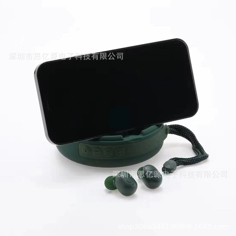 New TG808 Wireless Headset Bluetooth Audio Two-in-one In-ear TWS Headset Speaker Card Mobile Phone Holder