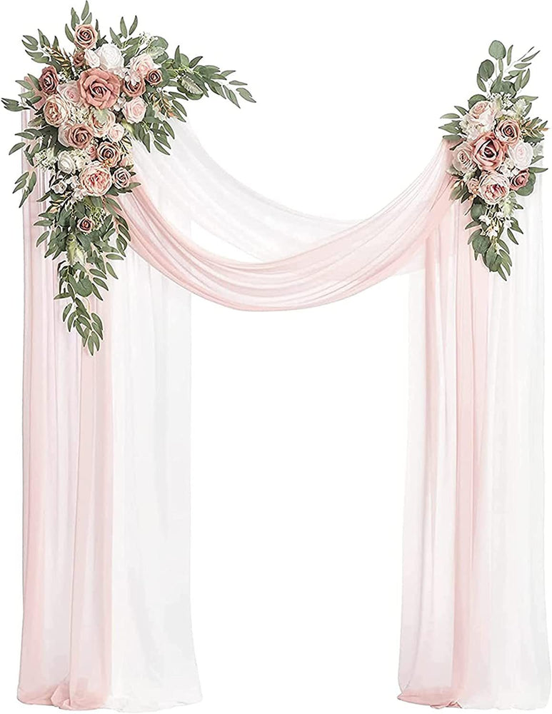 Wedding Arch Flower Four-piece Set Simulation Flower Wedding Flower Art Two Flowers Two Yarns Outdoor Decoration Scene Layout