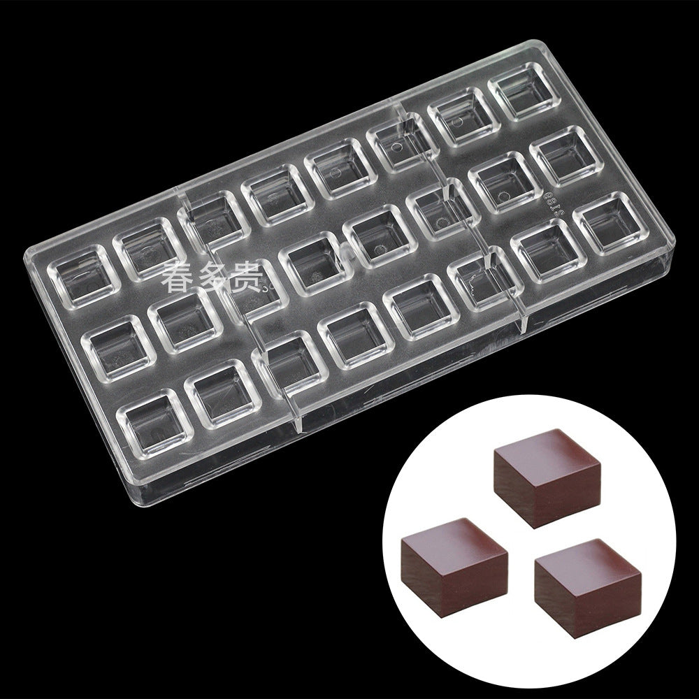 PE Chocolate Mold Square Lattice Round Love Egg Ice Chocolate Baking Tools A Variety Of Optional