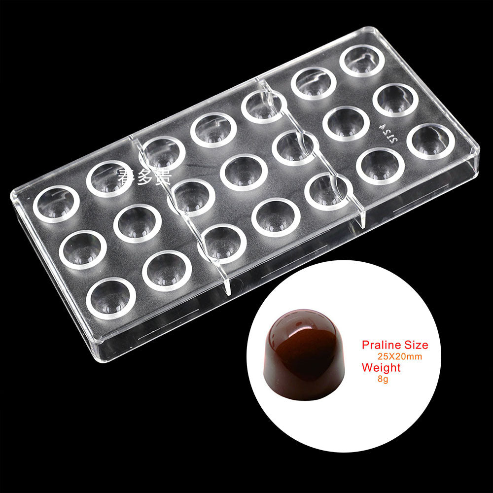 PE Chocolate Mold Square Lattice Round Love Egg Ice Chocolate Baking Tools A Variety Of Optional