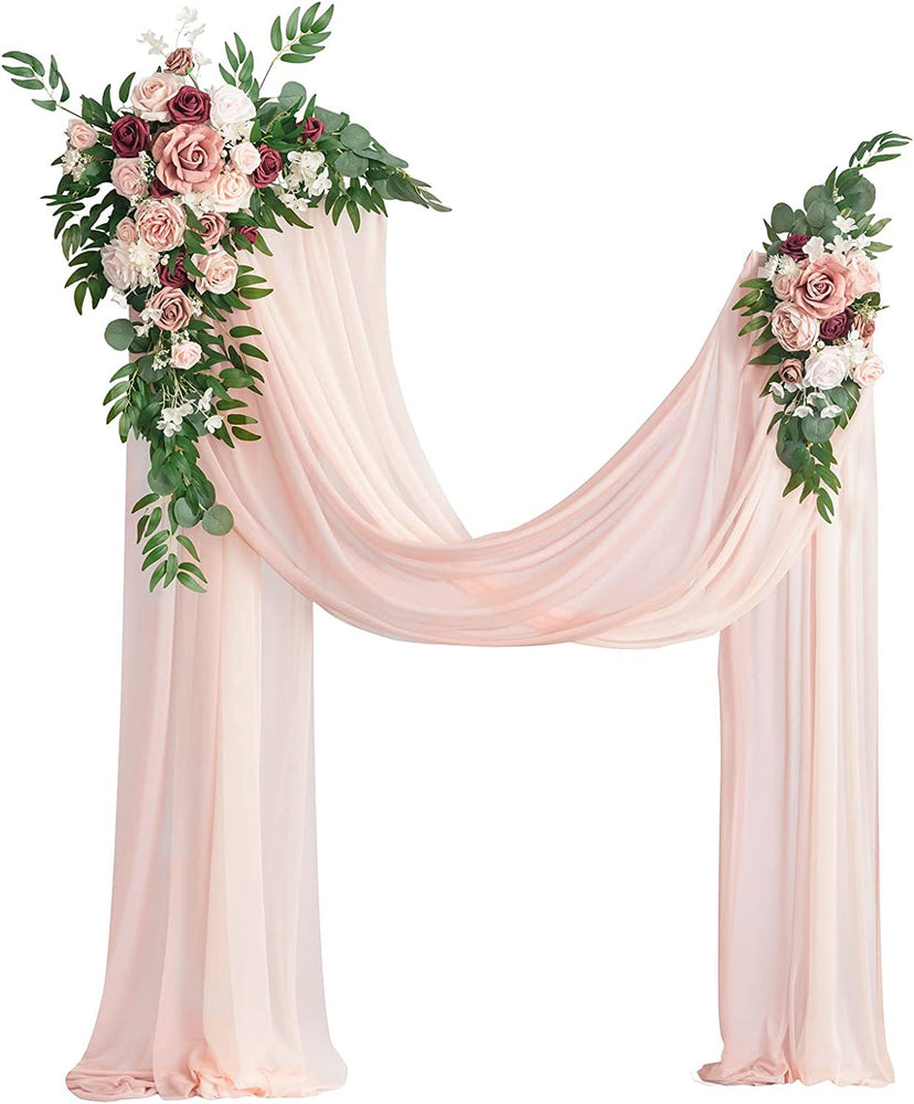 Wedding Arch Flower Four-piece Set Simulation Flower Wedding Flower Art Two Flowers Two Yarns Outdoor Decoration Scene Layout