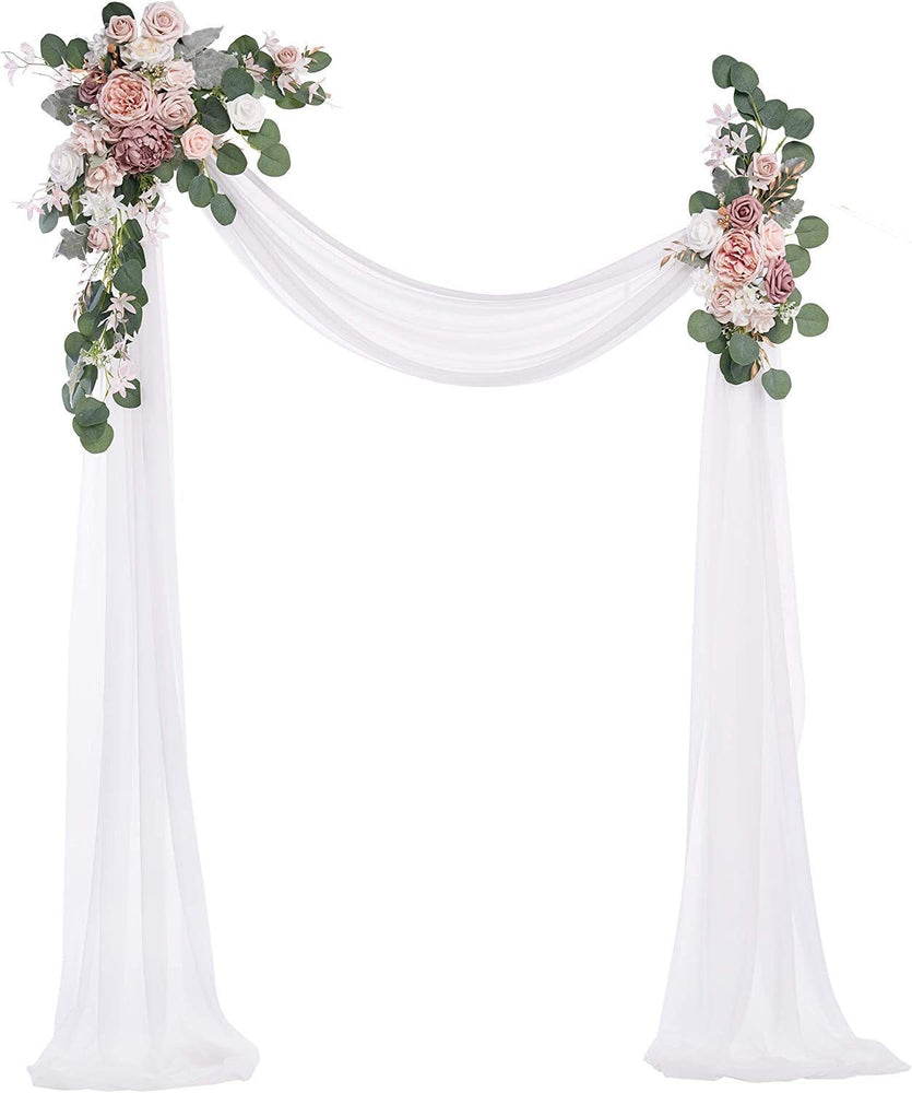 Wedding Arch Flower Four-piece Set Simulation Flower Wedding Flower Art Two Flowers Two Yarns Outdoor Decoration Scene Layout