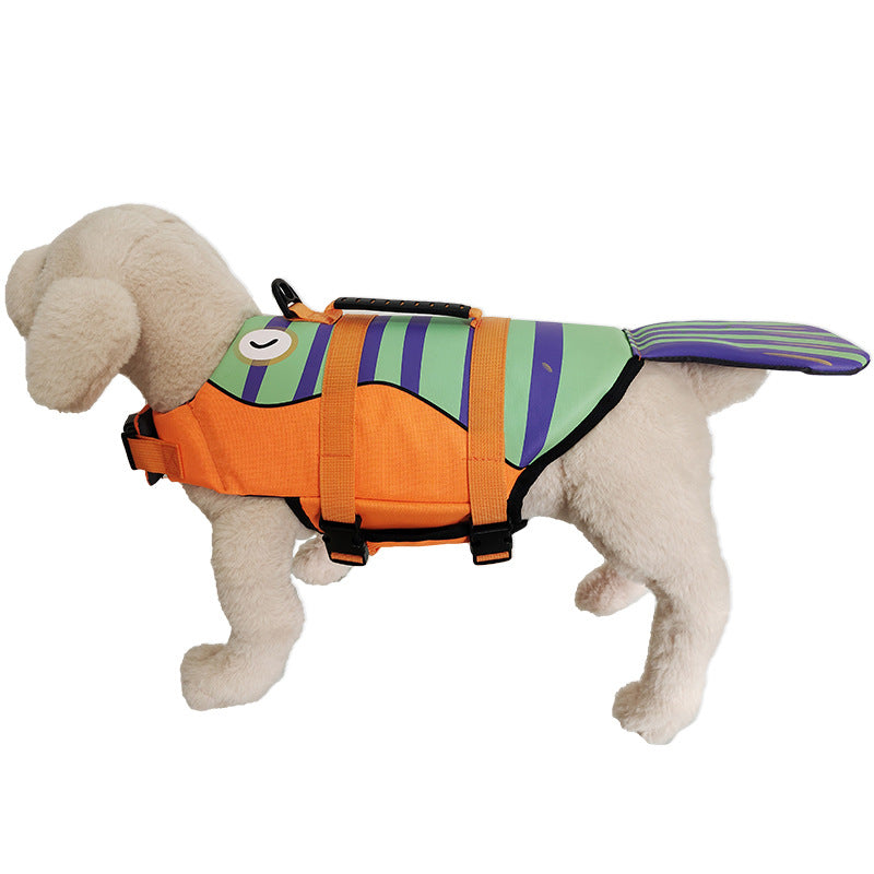 Pet Life Jacket Dog Swimsuit Outdoor Summer Cross-border Big Dog Supplies European And American Dog Life Jacket In Stock