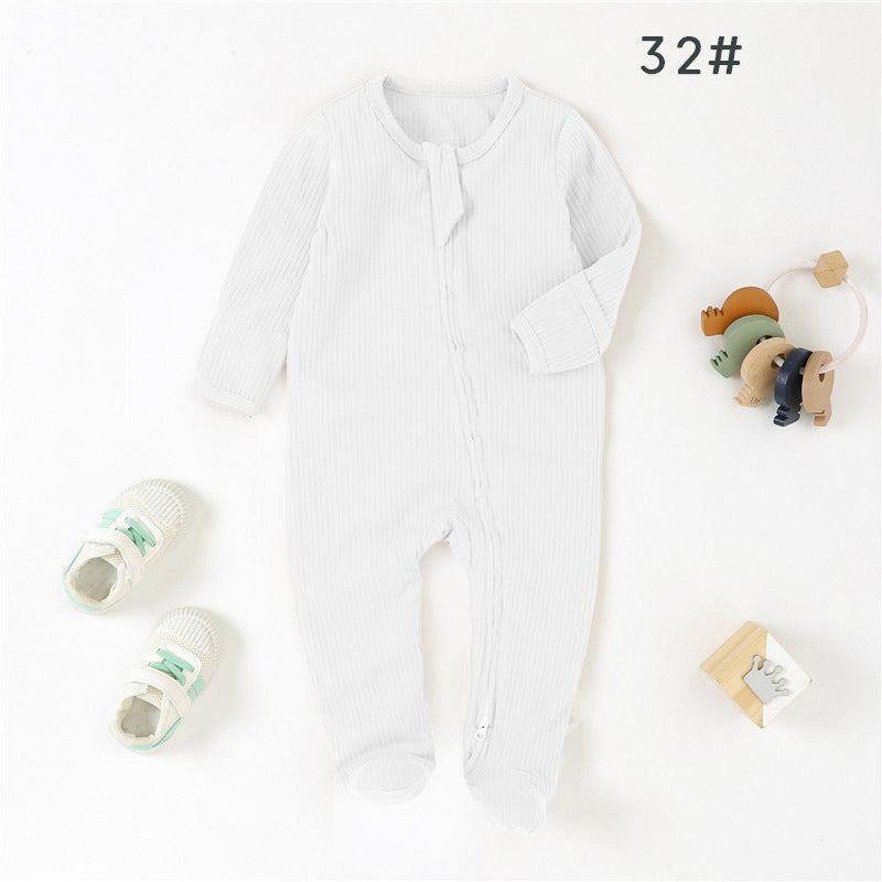 Baby Foot-wrapped Jumpsuit Style Baby Romper Romper Cotton Class A Children's Homewear Baby Jumpsuit