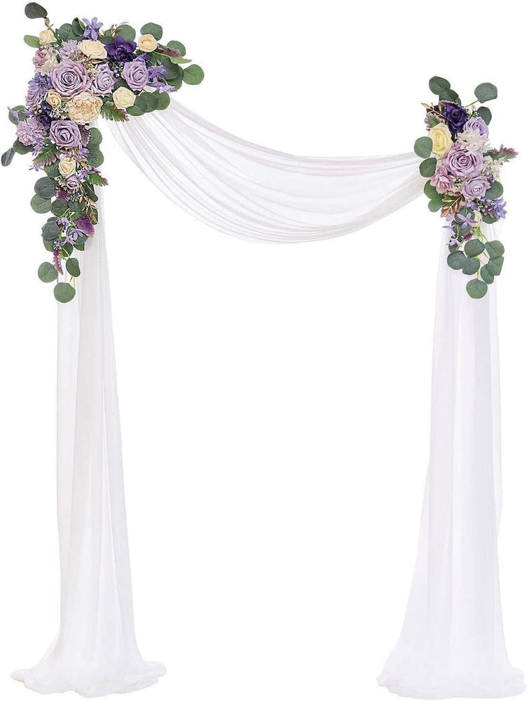 Wedding Arch Flower Four-piece Set Simulation Flower Wedding Flower Art Two Flowers Two Yarns Outdoor Decoration Scene Layout