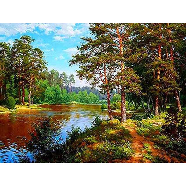 5d Diamond Painting Full Of Diamond Landscape Diamond Embroidery Decorative Painting