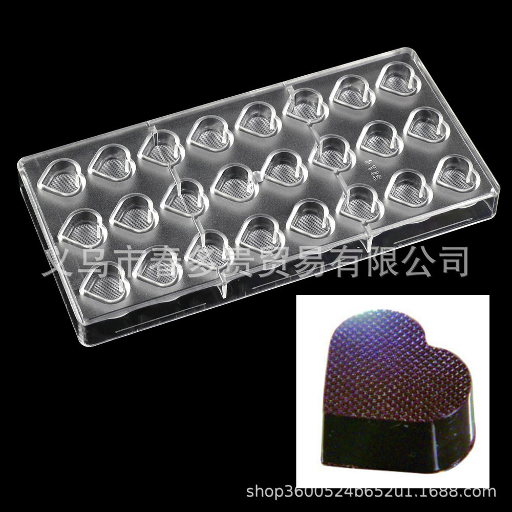 PE Chocolate Mold Square Lattice Round Love Egg Ice Chocolate Baking Tools A Variety Of Optional