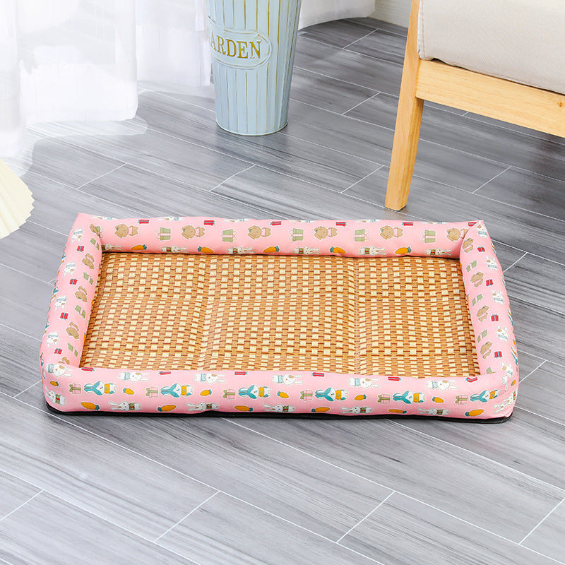 Factory Direct Pet Summer Sleeping Mat Cat Nest Dog Nest Pet Ice Mat Pet Sleeping Mat Pet Bed One-piece Delivery