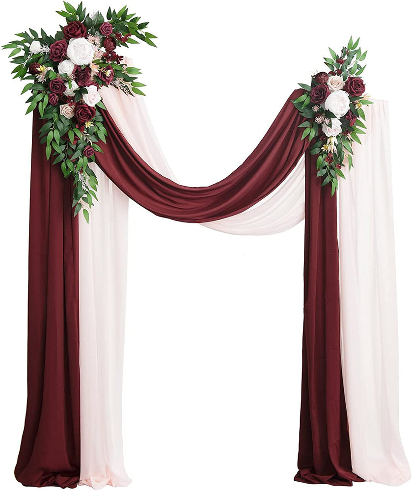 Wedding Arch Flower Four-piece Set Simulation Flower Wedding Flower Art Two Flowers Two Yarns Outdoor Decoration Scene Layout