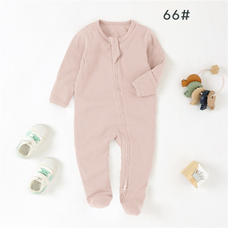 Baby Foot-wrapped Jumpsuit Style Baby Romper Romper Cotton Class A Children's Homewear Baby Jumpsuit