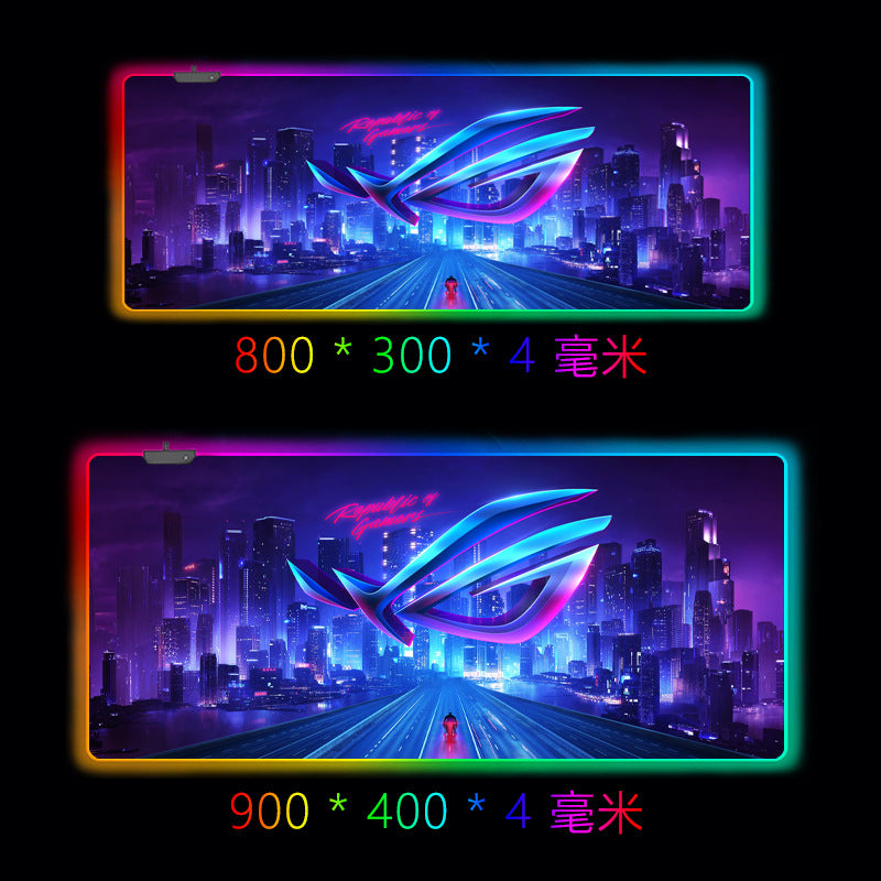 Rgb Luminous Mouse Pad Oversized Rog Game Gaming Magic Color Computer Led Luminous Mouse Pad Spot Wholesale