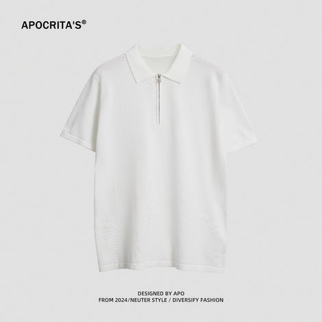 APO Men&#039;s | Men&#039;s POLO Shirt High Sense 2024 Summer New Solid Color Short Sleeve Loose POLO Men&#039;s T-Shirt