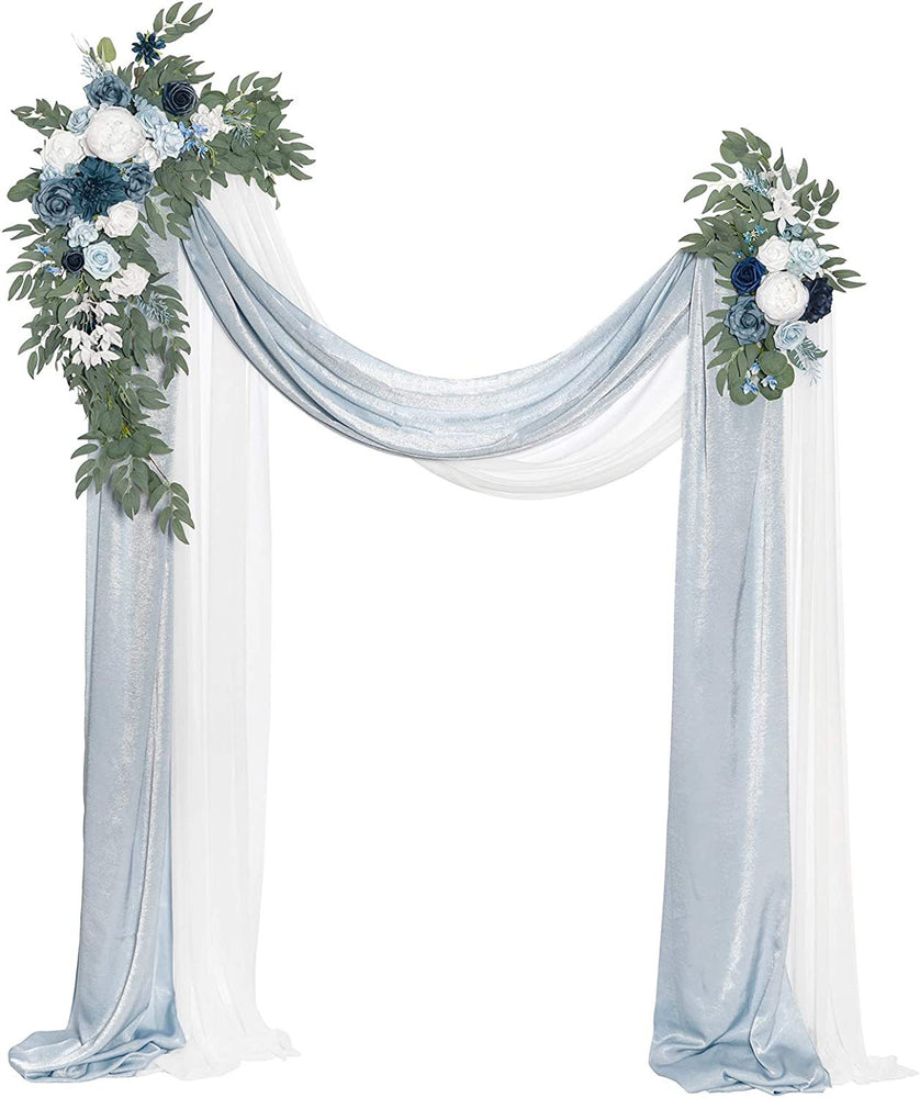 Wedding Arch Flower Four-piece Set Simulation Flower Wedding Flower Art Two Flowers Two Yarns Outdoor Decoration Scene Layout