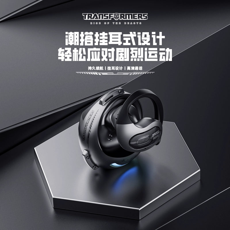 Transformers Open Type Small Coconut Ball Bluetooth Headset Mechanical Planet Does Not Enter The Ear Hanging Type 2023 New Male 2481