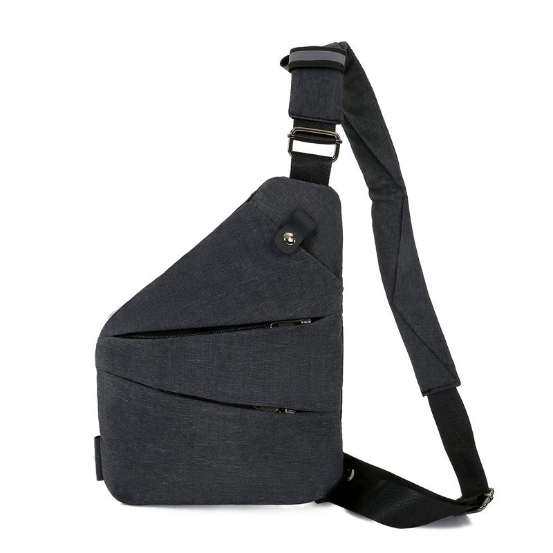 Casual Simple Men's Messenger Bag Storage Outdoor Riding Chest Bag Trend Close-fitting Anti-splashing Mobile Phone Gun Bag Wholesale