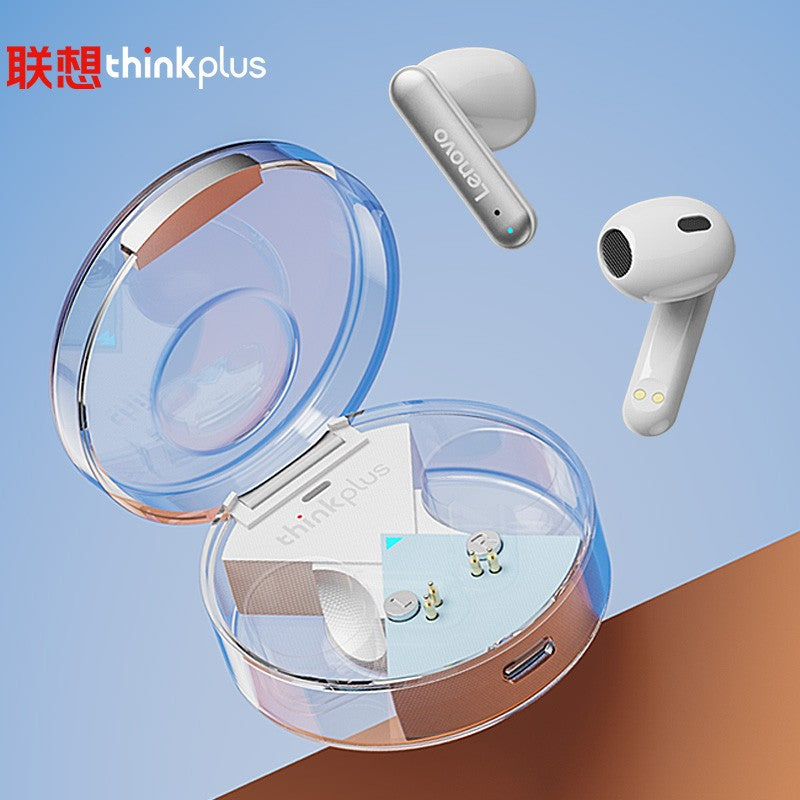 Lenovo Lenovo LP10 Wireless Bluetooth Headset Full Transparent Shell ENC Call Noise Reduction Suitable Music Headset