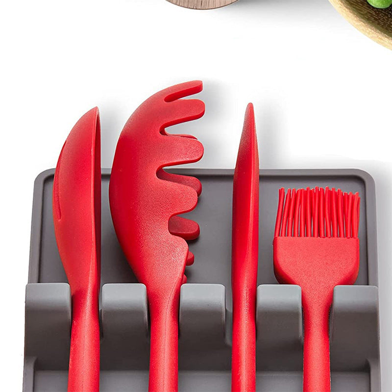 Silicone Kitchenware Holder Spoon Pad Spatula Holder Spoon Pad Chopsticks Scraper Storage Multifunctional Kitchen Household Storage