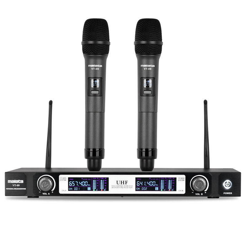 Wireless Microphone Ktv Singing Home Karaoke Microphone Computer Microphone VHF One For Two Wireless Microphone