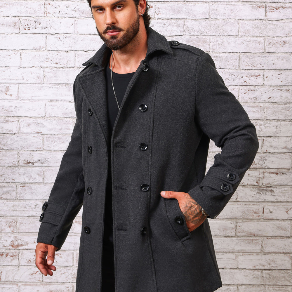 Autumn And Winter Jacket Fashionable Solid Color Woolen