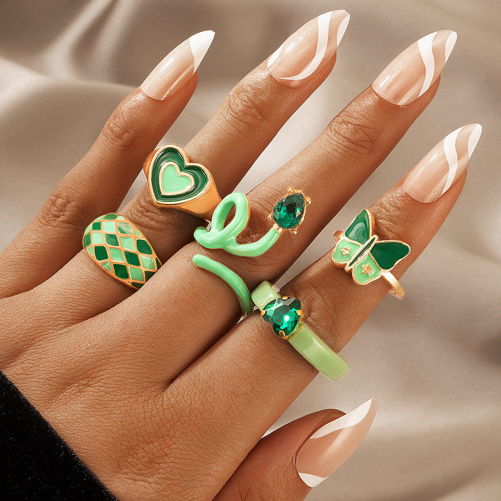 Snake Ring Creative Personality Moon Pearl