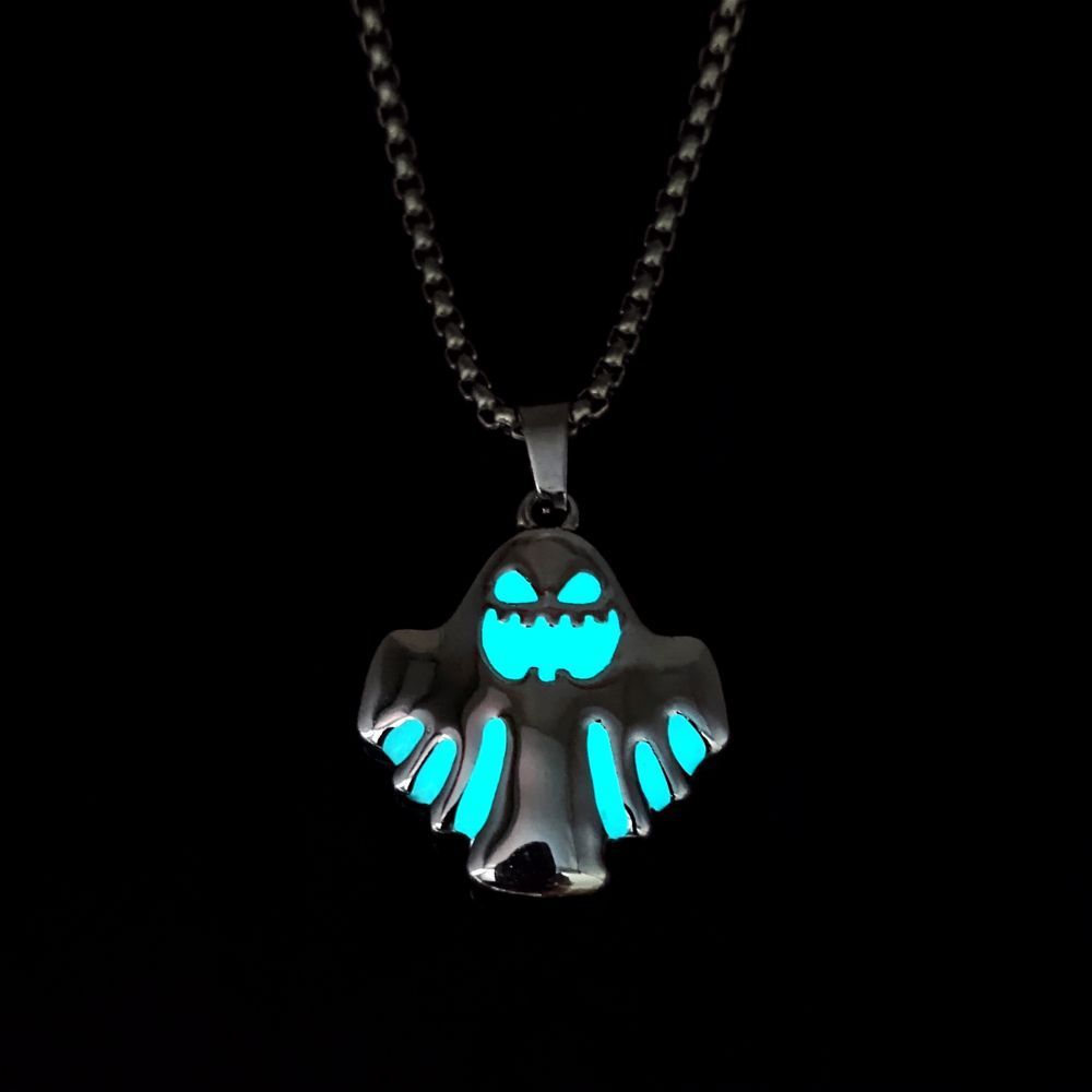 Luminous Ghost Pendant Halloween Necklace