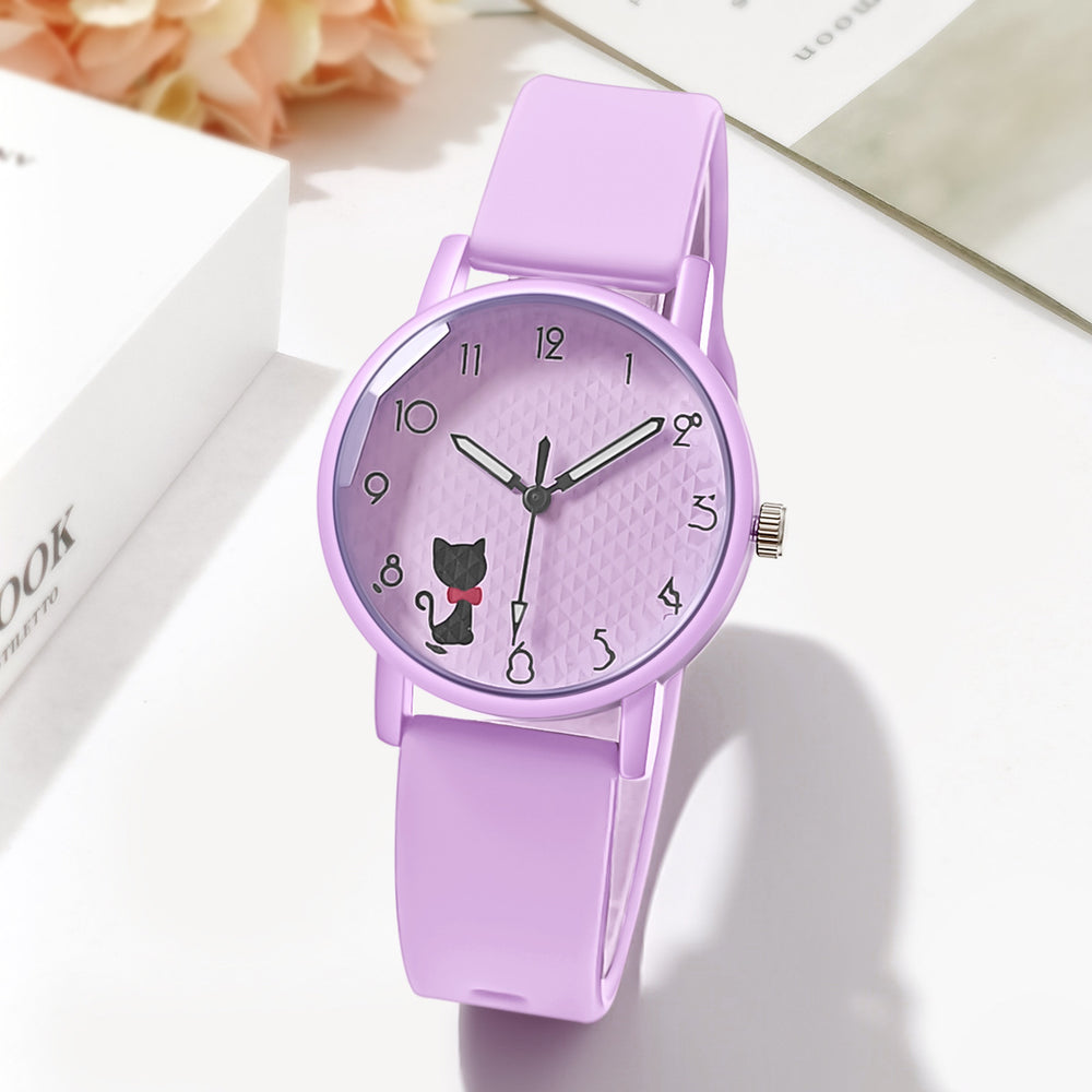 Female Student Silicone Strap Quartz